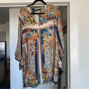 Zara Scarf Print Tunic/Dress Sz L